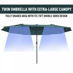 Oasis 4.6 M Double-Sided Umbrella Parasol - Green -Günstiges Grün Ecke Geschäft 1624026296 23906700 6ac6c4ef 8535 4547 ba31 77075dd06c9a