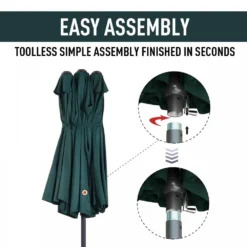 Oasis 4.6 M Double-Sided Umbrella Parasol - Green -Günstiges Grün Ecke Geschäft 1624026300 82460700 ce8e211d 4e0d 4b99 9fcf ef31aa0f2f0b