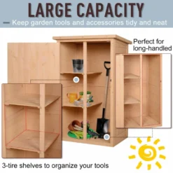 Outsunny 1.8 X 2.4ft Small Fir Wood Garden Storage Shed With Shelves -Günstiges Grün Ecke Geschäft 1624028312 40811100
