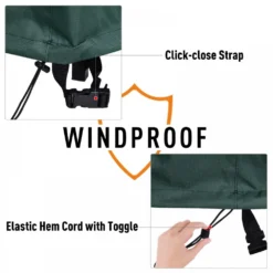 Outsunny PVC Coated Round Furniture Cover- Green -Günstiges Grün Ecke Geschäft 1624028520 42657300