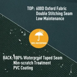 Outsunny PVC Coated Round Furniture Cover- Green -Günstiges Grün Ecke Geschäft 1624028522 73251200