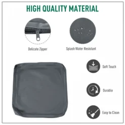 Outsunny Seat Cushion Cover Replacement Set - Grey -Günstiges Grün Ecke Geschäft 1624028637 35283600
