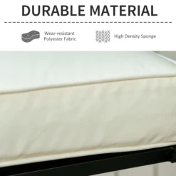 Outsunny-2 Seater Outdoor Bench Cushion - White -Günstiges Grün Ecke Geschäft 1624028764 76023700 c326dc54 86aa 4901 b167 c422a327fb97