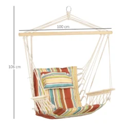 Outsunny Hanging Rope Frame Hammock Chair - Stripe -Günstiges Grün Ecke Geschäft 1624028946 78455500 f3b9ca69 be72 458e b867 1e8898843d15