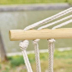 Outsunny Hanging Rope Frame Hammock Chair - Stripe -Günstiges Grün Ecke Geschäft 1624028964 93707600 ed952071 2ff9 495d 8846 9c1a7aa4f124