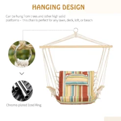 Outsunny Hanging Rope Frame Hammock Chair - Stripe -Günstiges Grün Ecke Geschäft 1624028968 63421600 5e4a27f7 d7db 4783 bade a77b3da182a5