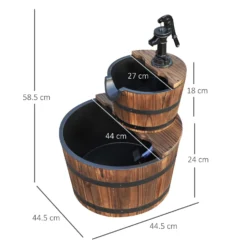 Outsunny 2 Tier Wooden Water Pump Fountain -Günstiges Grün Ecke Geschäft 1624029504 76201900 1fb58b5f f024 4675 bdce b6f741cfbcfc