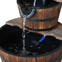 Outsunny 2 Tier Wooden Water Pump Fountain -Günstiges Grün Ecke Geschäft 1624029512 38298300 8453da11 25ff 4e64 b106 e62cdb89d170
