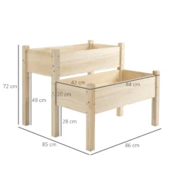 Outsunny 2-Piece Solid Fir Wood Plant Raised Bed -Günstiges Grün Ecke Geschäft 1624029677 14436100 46f496a0 cdd7 4c6d bfcd 3eea719496e3