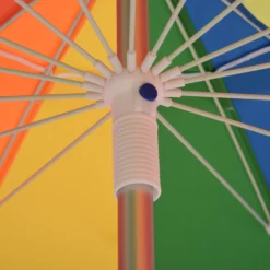 Outsunny Beach Umbrella Parasol 2.4 M Multicolour -Günstiges Grün Ecke Geschäft 1624030457 96886900