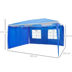 Oasis 4 X 3 M Steel Frame Gazebo/ Party Tent With Window - Blue -Günstiges Grün Ecke Geschäft 1624030546 09348700 0a685474 6d01 494c aaf8 a5cac4b66063
