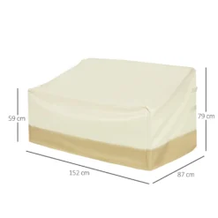 Outsunny Rattan 3 Seat Bench Waterproof Furniture Cover - Beige -Günstiges Grün Ecke Geschäft 1624030710 50140400 26cc6172 4296 4b38 868c 72a5e2c9c3be