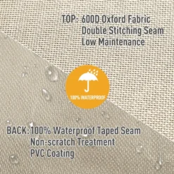 Outsunny Rattan 3 Seat Bench Waterproof Furniture Cover - Beige -Günstiges Grün Ecke Geschäft 1624030711 76329000 af38ac36 9150 473b a33e 3b548b63a584