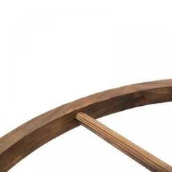 Outsunny Wooden Garden Bridge Lawn Décor Stained Finish Arc Outdoor Pond WalkwayYard Decoration Half Wheeled Railings 100L X 50W X 37Hcm -Günstiges Grün Ecke Geschäft 1624031426 79466200