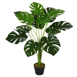 Günstiges Grün Ecke Geschäft 31 OUTSUNNY Artificial Monstera Plant Tree With Pot 85cm