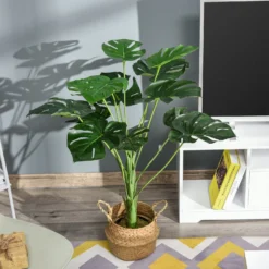 OUTSUNNY Artificial Monstera Plant Tree With Pot 85cm -Günstiges Grün Ecke Geschäft 1624032047 22831400 d0bc05c0 6463 4044 9005 463ff5497114