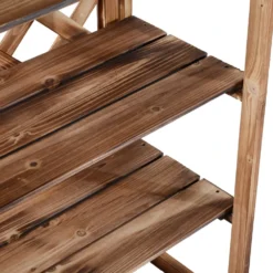 3 Tier Wooden Flower Stand -Günstiges Grün Ecke Geschäft 1624032054 57478700