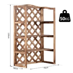 3 Tier Wooden Flower Stand -Günstiges Grün Ecke Geschäft 1624032069 73542000