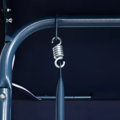 Outsunny 3 Seater Canopy Swing Chair Outdoor Garden Bench With Adjustable Canopy And Metal Frame - Blue Stripes -Günstiges Grün Ecke Geschäft 1624269273 53534900