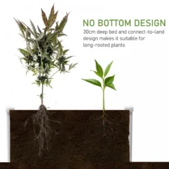 Outsunny Raised Garden Bed Planter - 100 X 80 Cm -Günstiges Grün Ecke Geschäft 1624269830 55029100