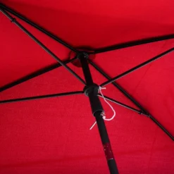 Outsunny Garden Parasol ,Sun Shade Canopy 2 X 1.3m - Red -Günstiges Grün Ecke Geschäft 1624269935 21663000