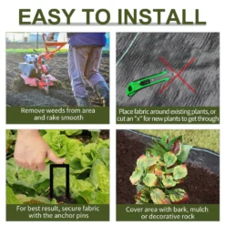 Outsunny 1 X 50 M Fabric Landscape Weed Barrier -Günstiges Grün Ecke Geschäft 1624271045 03208300