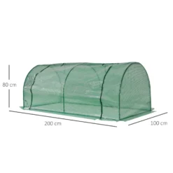 Outsunny Tunnel Greenhouse Green Grow House Steel Frame Garden Outdoor 200 X 100 X 80cm -Günstiges Grün Ecke Geschäft 1624274756 91292800 a94e3212 4c63 4260 b009 30199f00c47f