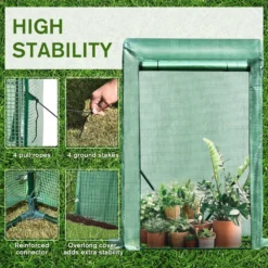Steel Frame Mesh Cover Greenhouse - Green -Günstiges Grün Ecke Geschäft 1624274855 35371000