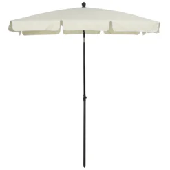 Oasis Rectangular Patio Umbrella Parasol With Tilt - Cream