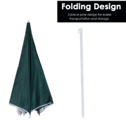 Oasis 2.2 M Outdoor Fishing Parasol Umbrella With Side Panel - Dark Green -Günstiges Grün Ecke Geschäft 1624275244 69425800