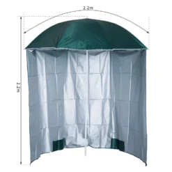 Oasis 2.2 M Outdoor Fishing Parasol Umbrella With Side Panel - Dark Green -Günstiges Grün Ecke Geschäft 1624275250 94649900