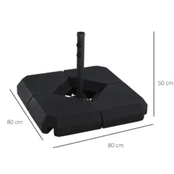 Outsunny 4PCs Fillable Parasol Base W/ Steel Cross Base Garden Umbrella Stand Weight Umbrella Sand Water Plastic Black -Günstiges Grün Ecke Geschäft 1624275421 33130200 6cc4faf2 45ba 4fdc bcdf a80bafeccf41