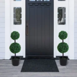 Outsunny Set Of 2 Artificial Boxwood Plant Tree's With Pot - Green -Günstiges Grün Ecke Geschäft 1624275715 26058600