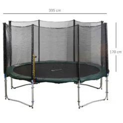 HOMCOM Trampoline Enclosure Net 13ft -Günstiges Grün Ecke Geschäft 1645285516 94616300