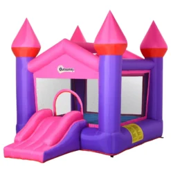 Outsunny Kids Bounce Castle House Inflatable Trampoline Slide 2 In 1 With Inflator For Kids Age 3-12 -Günstiges Grün Ecke Geschäft 1645286811 75029400