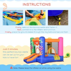 Outsunny Kids Bounce Castle House Inflatable Trampoline Slide Basket With Inflator For Kids Age 3-12 Monster Design W/ Carrybag -Günstiges Grün Ecke Geschäft 1645287016 95660100