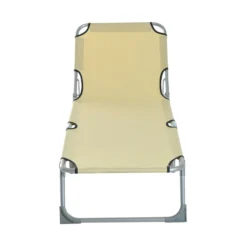Outsunny Portable Adjustable Lounger,Oxford Cloth-Beige -Günstiges Grün Ecke Geschäft 1645297222 93801400