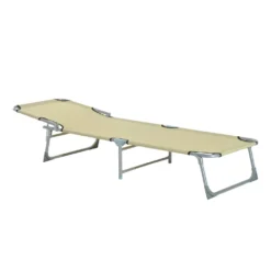 Outsunny Portable Adjustable Lounger,Oxford Cloth-Beige -Günstiges Grün Ecke Geschäft 1645297224 34939800