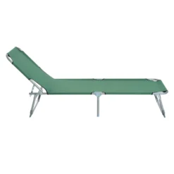 Outsunny Portable Adjustable Lounger,Oxford Cloth-Green -Günstiges Grün Ecke Geschäft 1645297829 96926100