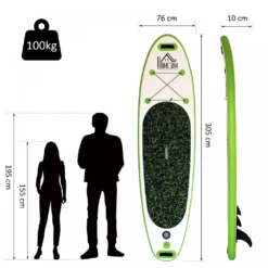 HOMCOM Inflatable Paddle Board Thick Plastic Multi-Layer Shell Non-Slip Panel -Günstiges Grün Ecke Geschäft 1645416196 15260800 178f48a3 39f6 4170 9ab0 72edbe93e175