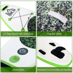 HOMCOM Inflatable Paddle Board Thick Plastic Multi-Layer Shell Non-Slip Panel -Günstiges Grün Ecke Geschäft 1645416197 76911700 c6a4c838 27c1 4edf 97cc c8e82df84c87