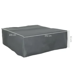 Outsunny Outdoor & Garden Furniture Rectangular Dining Set Cover Water UV Resistant Protection Oxford Fabric - Grey -Günstiges Grün Ecke Geschäft 1645423834 45154800