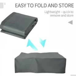 Outsunny Outdoor & Garden Furniture Rectangular Dining Set Cover Water UV Resistant Protection Oxford Fabric - Grey -Günstiges Grün Ecke Geschäft 1645423835 66266100