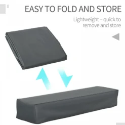 Outsunny 200x73cm Outdoor & Garden Furniture Rectangular Cover Water UV Resistant Protection Oxford Fabric Rattan Lounge Clean Cover Grey Protective -Günstiges Grün Ecke Geschäft 1645423865 43798600