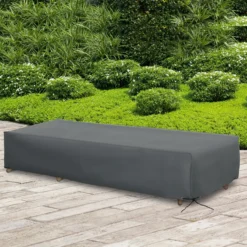 Outsunny 200x73cm Outdoor & Garden Furniture Rectangular Cover Water UV Resistant Protection Oxford Fabric Rattan Lounge Clean Cover Grey Protective -Günstiges Grün Ecke Geschäft 1645423879 59869200