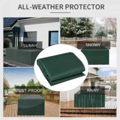 Outsunny Garden Furniture Rectangular Water UV Resistant Cover - Green -Günstiges Grün Ecke Geschäft 1645423892 14187200