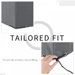 Outsunny Outdoor & Garden Furniture Rectangular Set Cover Water UV Resistant Protection Oxford Fabric - Grey -Günstiges Grün Ecke Geschäft 1645423916 48530200