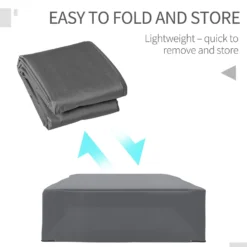Outsunny Outdoor & Garden Furniture Rectangular Cover Water UV Resistant Protection Oxford Fabric - Grey -Günstiges Grün Ecke Geschäft 1645423943 89048900