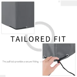 Outsunny Outdoor & Garden Furniture Rectangular Cover Water UV Resistant Protection Oxford Fabric - Grey -Günstiges Grün Ecke Geschäft 1645423947 00436000