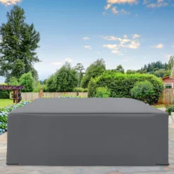 Outsunny Outdoor & Garden Furniture Rectangular Cover Water UV Resistant Protection Oxford Fabric - Grey -Günstiges Grün Ecke Geschäft 1645423965 98595100